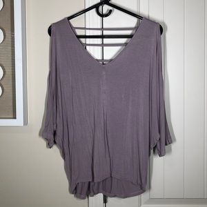 short sleeve mauve shirt